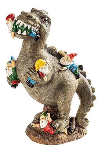 Zwl Estatuas De Gnomos De Dinosaurio Que Comen Gnomos De Jar