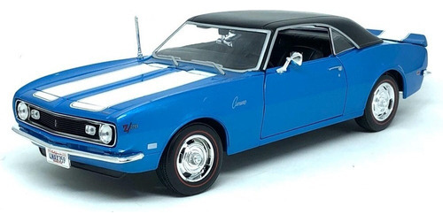 Miniatura Carro Chevrolet Camaro Z/28 Coupe 1968 1:18 Maisto Cor Azul