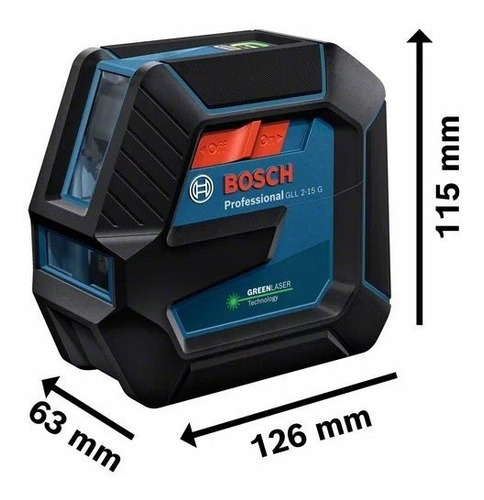 Nivel Láser De Líneas Verdes 15 M Con Puntos Bosch Gcl 2-15