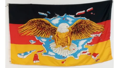 Gq Bandera Alemania Aguila Doble Faz Tamaño 90cmx150cm