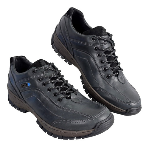 Imagen 6 de 9 de Zapato Hombre Trekking De Cuero Zurich 2058 Goma Caucho