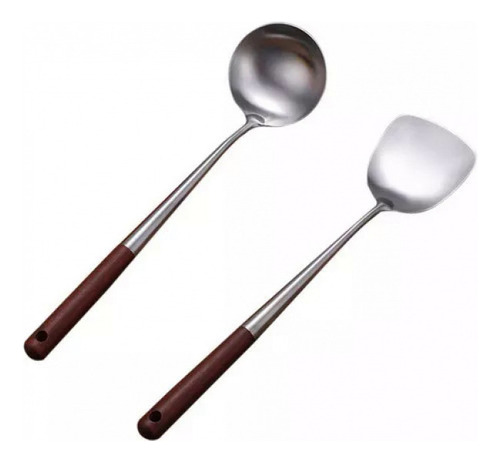 Cucharones De Sopa Chinos Con Pala Plana Para Huevos De Acer