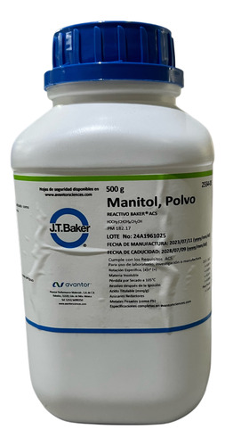 Manitol De 500g. Polvo Fino Jt Baker