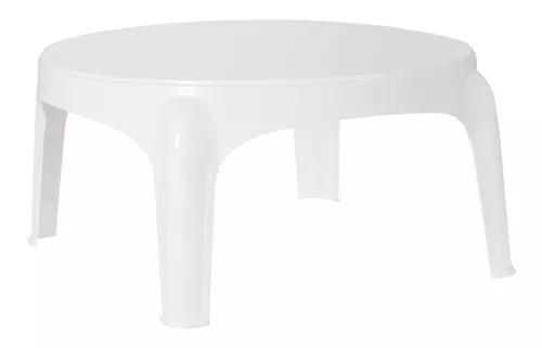 Mesa Plástica Redonda 90 Cm Guinea Blanca - Easy