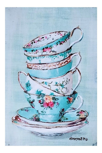 Imagen 2 de 4 de Láminas Decoupage Set Tazas Y Peras Laura Craft