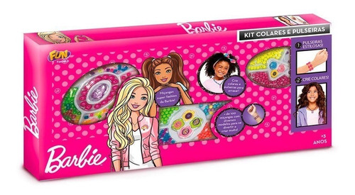 Kit Com Miçangas Para Colares E Pulseiras Barbie Fun F00280