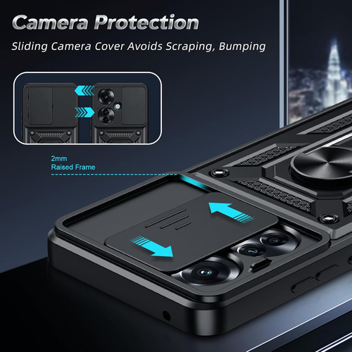 Funda Para Oppo Reno 11 F Uso Rudo Cámara Carcasa+mica Negro Oppo Reno 11f