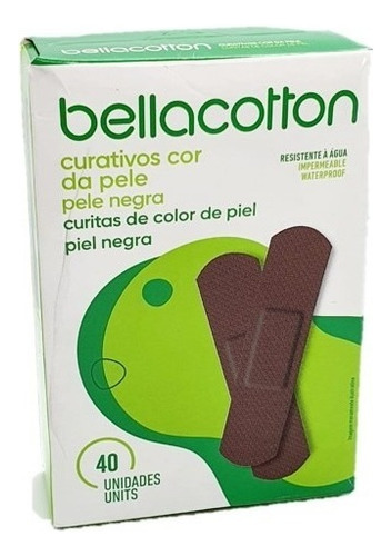 Curativo Cor De Pele Negra - 40 Und Tipo Bandaid