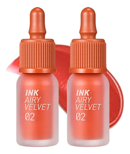 2 Tinta De Labios Ink Airy Velvet N° 2 Selfie Orange Brown
