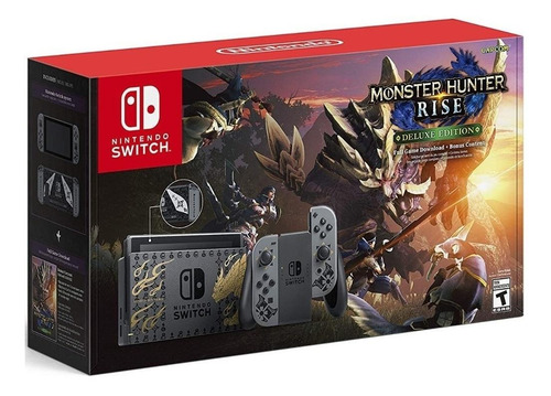 Imagen 2 de 2 de Nintendo Switch 32GB Monster Hunter Rise Deluxe Edition color gris, negro y dorado