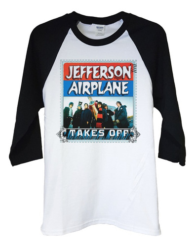 Polera Raglan 3/4 Jefferson Airplane Takes  Rock Abominatron