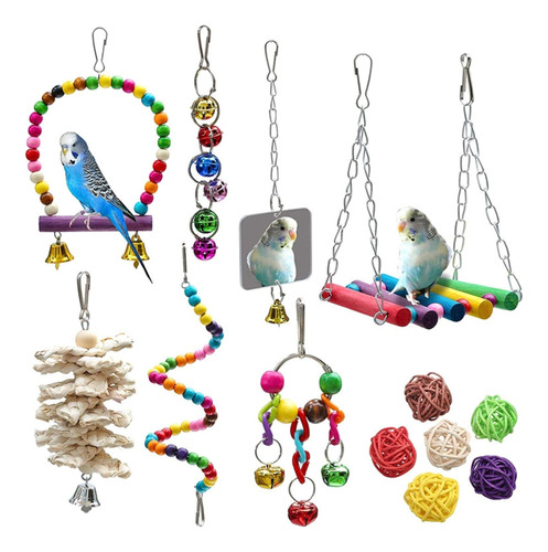 (e) Swing, Juguete De Jaula Para Loros, Juego De Columpios D