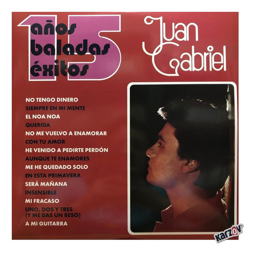 Juan Gabriel 15 Años Baladas Exitos Red Rojo 2 Lp Vinyl