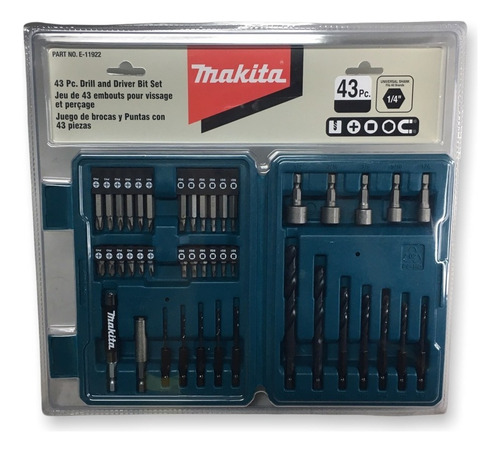 Juego De Puntas Y Brocas De 43 Piezas Makita E11922