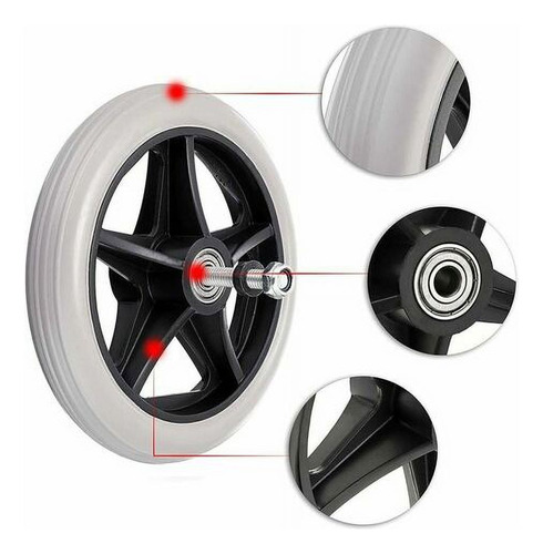 6 Ruedas Giratorias De Goma Duraderas Para Sillas De Ruedas