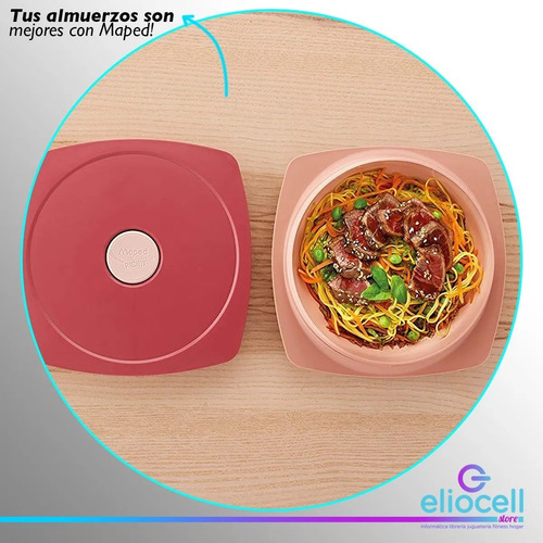 Plato Hermetico Maped Picnik Plastico 900ml Apto Microondas