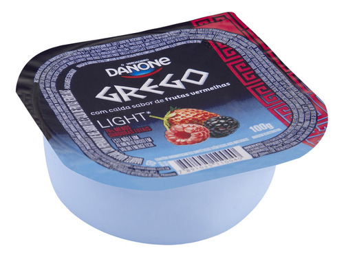Iogurte Parcialmente Desnatado Grego Calda Frutas Vermelhas Light Danone Pote 100g