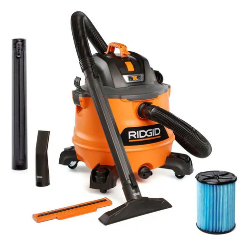 Aspiradora Ridgid Seco/húmedo 14 Gal C/ Filtro Industrial Naranja