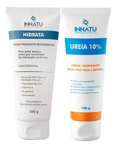  Kit Creme Hidratante Corpo Innatu 200g + 100g Ureia 10% Pes