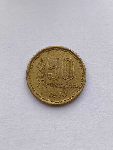 Moneda De 50 Centavos De Argentina Del Año 1970
