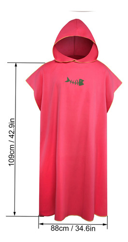 Toalla Cambiadora Surf Poncho, Toalla De Baño De Microfibra