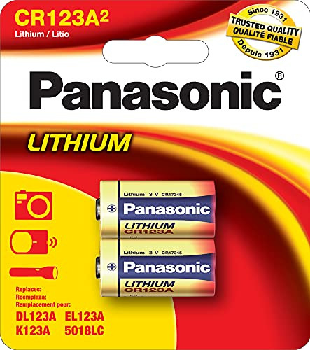 Panasonic Cr123a 3v Baterías Largas De Litio Para Linternas