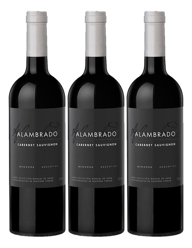 Vino Alambrado Cabernet Sauvignon 750 Ml Pack X3 Unidades