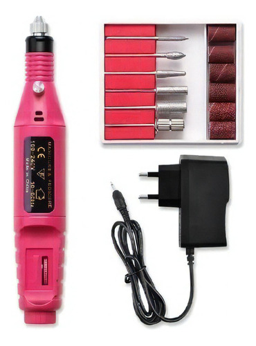  Torno Drill Eléctrico Usb De Manicura Uñas + Kit De Fresas