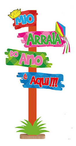 Placa Decoração Decorativa Festa Junina Arraiá São João MIO ARRAIÁ DO ANO FJ0031