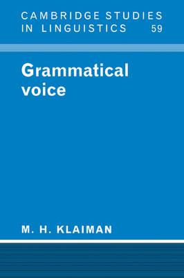 Libro Cambridge Studies In Linguistics: Grammatical Voice...