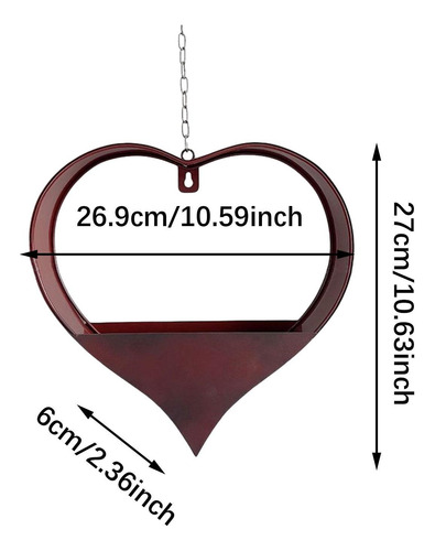 Maceta Colgante En Forma De Corazón, Maceta De Metal Para