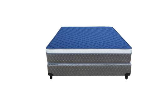 Somier 2p Viggo Dual Relax Conjunto 2 Plazas 140x190 Resorte Color Gris