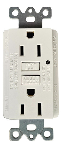 5 Pack Contacto Duplex Difus Con Falla A Tierra 15a Blanco