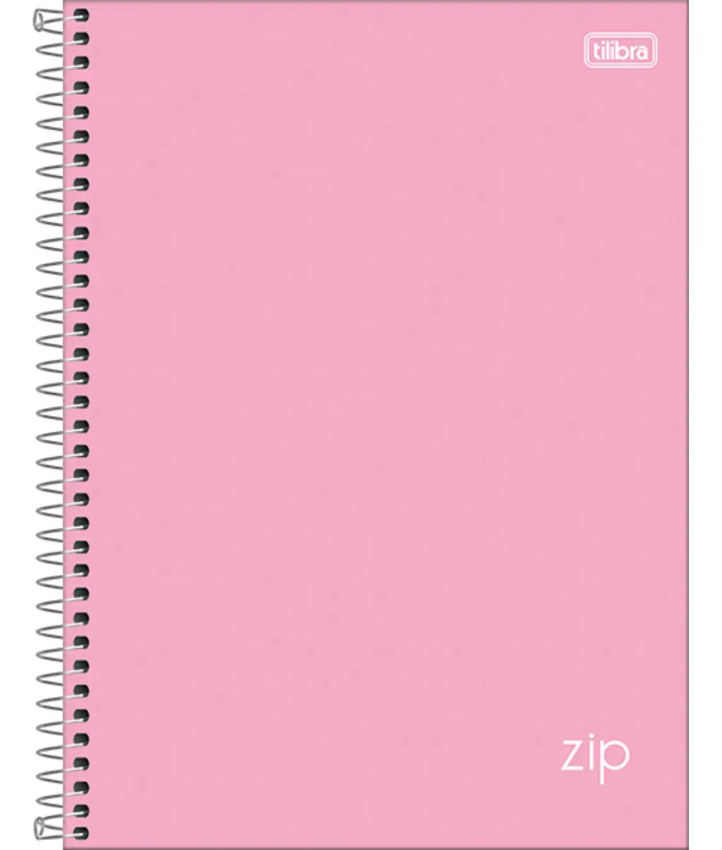 Caderno Universitário Tilibra 10 Matérias Cores Pastel 160 F Rosa Pastel