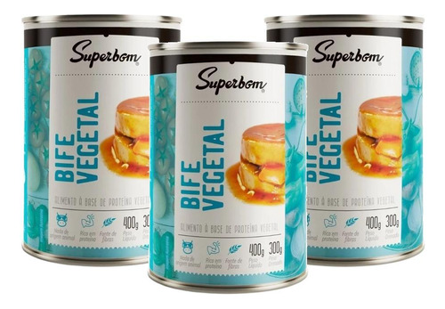 Kit 3 Bife Vegetal Vegetariano Superbom 400g