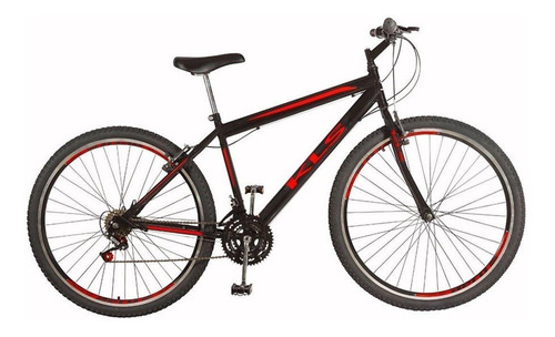 Mountain bike KLS Sport Gold aro 29 21v freios v-brakes cor preto/vermelho