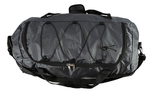 Bolso Plegable Extensible Mtl Reforzado Color Gris Liso