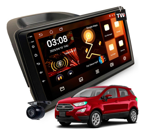 Multimídia Ford Ecosport 2017 À 2021 Carplay Bluetooth 9pol