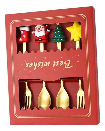 Juego De Tenedores Y Cucharas Navideñas, Juegos De