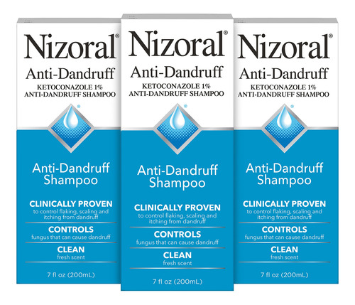 Shampoo Nizoral Anticaspa Com 1% De Cetoconazol 630 Ml (x3)