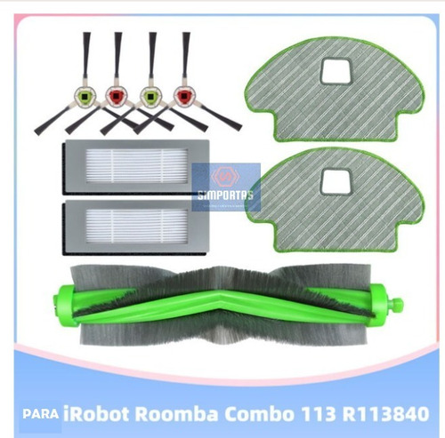 Set De Repuestos Para Roomba 111 Combo Aspirado Y Trapeo    