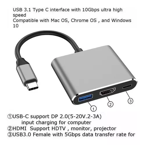Cable Para Conectar Samsung Galaxy A La TV USB Tipo C A HDMI S20 S10 S10+ 9  8