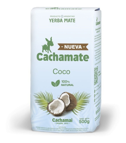 Nueva! Yerba Cachamate Con Coco 500g Rinde + Mates! Sin Tacc