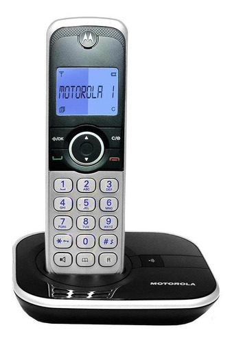 Teléfono Motorola GATE4800 inalámbrico con Bluetooth - color plateado