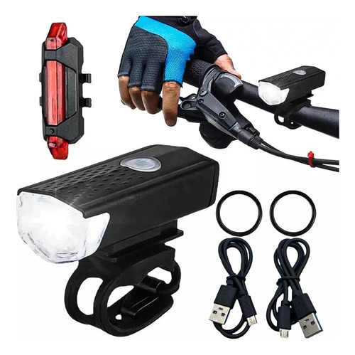 Accesorio De Linterna De Bicicleta Recargable Por Usb