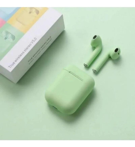 Fone De Ouvido Sem Fio Bluetooth Com Microfone Tws I12 Verde