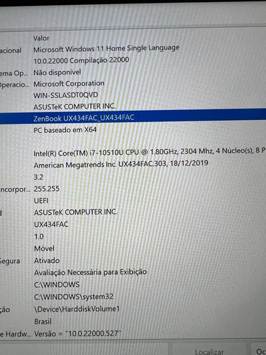 Asus Zenbook 14 - I7-10th, 256gb, 8gb, Ux 434 - $4.5 Cash
