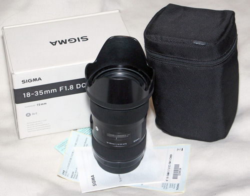 Sigma 18-35mm F/1.8 Dc Hsm Art Luminoso Muy Bueno Para Canon Canon Ef-s Negro (Usado)