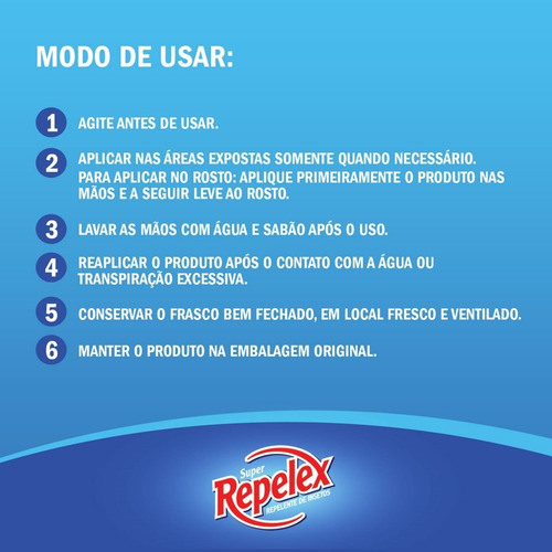 Super Spray Repelente Embalagem Econômica 100ml Repelex