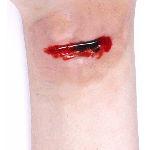 Imagem 5 de 8 de Ferida Falsa Maquiagem Assustadora Sangue E Massa Halloween